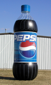Inflatable Cans and Bottles 20' Pepsi Bottle